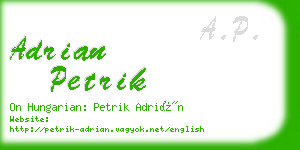 adrian petrik business card